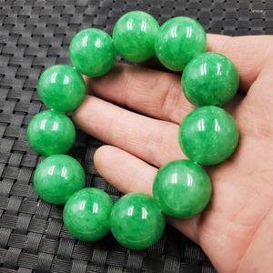 STRAND DROY BONE GROEN RONDE KRAGEN 20 MM BRACKET SIELRY JADE JADE