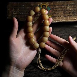 Écologie des brins Old Material Bodhi Graines Bracelet Bracelet Men de la plaque blanche Handheld
