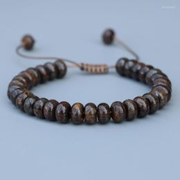 Strand EDOTHALIA 5 8mm Abacus Perles Bracelets En Pierre Naturelle Pour Hommes Femmes Antique Gris Mat Onyx Perle