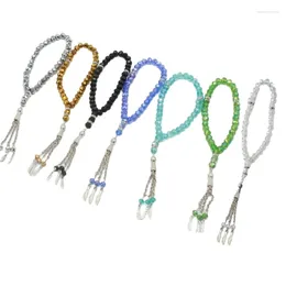 Strand Elegant 33 Bead Crystal Prayer Bracelet Stijlvolle en comfortabele acryl Rosary Bangles Pols Chain