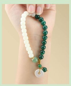 STRAND Emerald Safety Buckle zegene gezondheid Real Jade Braw -armband voor vrouw of mannen van kinderen, welvaart