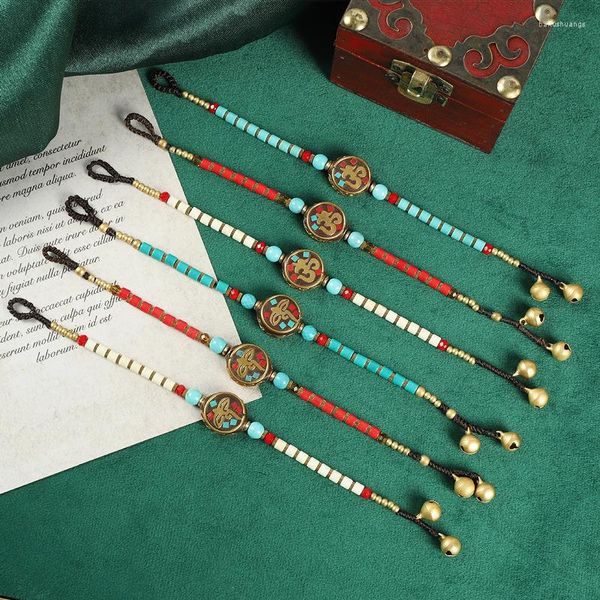 Strand Ethnique Main Népal Perle Bracelet Pour Femmes Hommes Vintage Style Tibétain Élégant De Luxe Bijoux Personnel Main Corde Accessoires