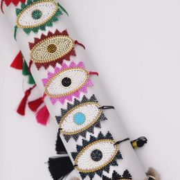 Bracelet perlé de style ethnique de brin Ins Bohemian Devil's Eye fait à la main Miyuki