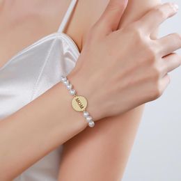 STRAND Europese en Amerikaanse mode Dames Pearl veelzijdige Simple Mom Mother's Day Bracelet Jewelry cadeau