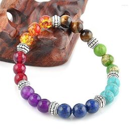 Strand Explosions Colorful Tiger's Eye Stone Lapis Lazuli Beaded Bracelet Jewelry Manufacturers Duobao Yoga Energy Bracelet.