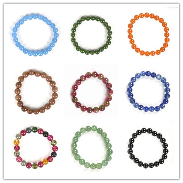 Strand Factory, venta al por mayor, joyería de moda, pulsera de piedra Natural, gema de colores mezclados, cuentas DIY para mujeres, encantador E5