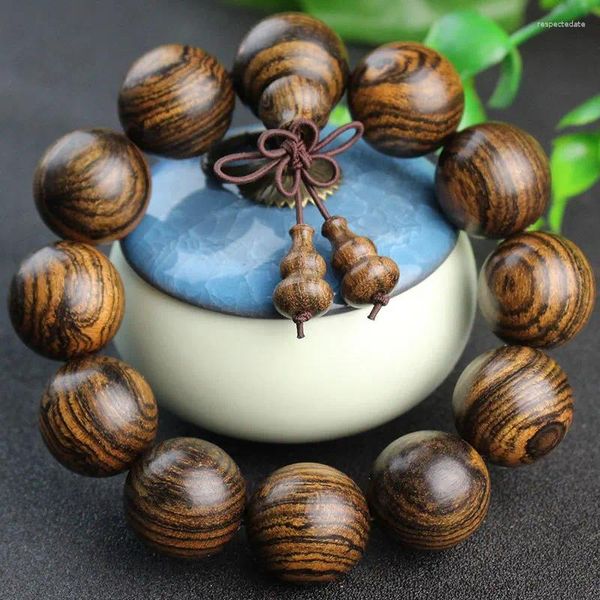 Strand Factory Wholesale Tiger Ébène Bracelet en bois Purple Huile Bois Cradions de prière pour hommes et femmes rayures comme Hainan