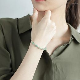 Strand mode verstelbare groene ovale kraal armband elegante vrouwen kerstfeest sieraden