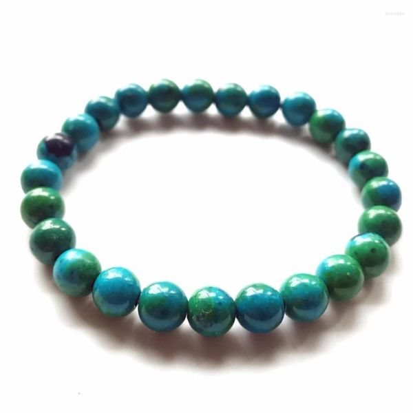 Pulsera de moda de hilo para hombre Phoenix Lapis Lazuli verde Yoga Mala cuentas pulseras joyería de meditación