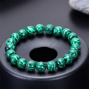 STRAND Mode Natuurlijke malachitische armband voor mannen Women Stone Bead Charmed Bracelets Bangles Yoga Sieraden Geschenken