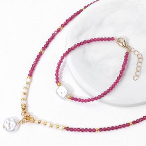 Strand Fashion perles naturelles bracelets porte-bonheur petites perles de cristal collier pendentif blanc Bracelet pour femmes bijoux