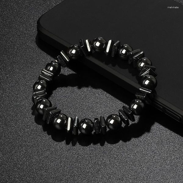 Strand Fashion Original Hématite Energy Bracelet Hommes Nature Magnétique Bracelets De Soins De Santé Pour Les Femmes Perdre Du Poids Reiki Bijoux