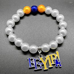 Strand Fashion Sigma Gamma Rho Sorority Dames Witte Pearl Eeyip Hanger Bracelet Dropshipjewelry