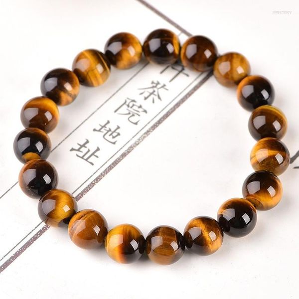 Strand Fashion Tiger Eye Bracelet Hommes Et Femmes Charme Pierre Naturelle Bijoux Élastique Bbracelet