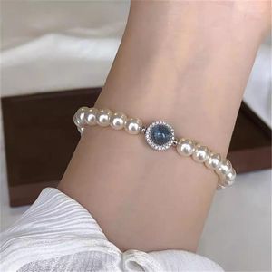 Strand – Bracelet en perles de cristal bleu pour femmes, Design Unique, élégant et exquis, tendance, bijoux, cadeau Premium pour fête de mariage