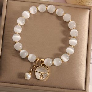 Strand Fashion Women Opals schattig elegant koperen muntbord ingelegde Natural Stone Bracelet Vrouwelijke feestpanjongeren sieraden