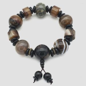 STRAND MODUSABLE JOKERCIR CULL 16MM NATUURLIJKE ZWARTE NOXY STEEN STONE KRAAD BRACKET 1PCS BUNGEE CORD MANNEN EN VROUWEN