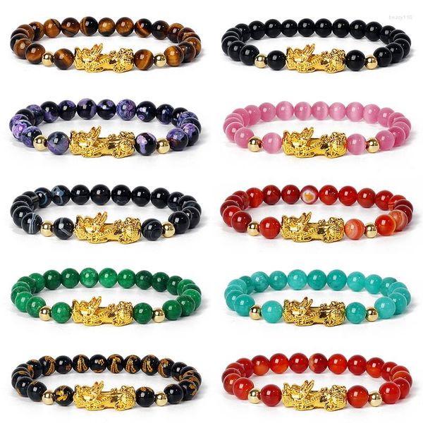Strand Fengshui Pixiu Bracelets hommes Pi Yao Dragon charme pour les femmes opale pierre naturelle Bracelets courageux santé chance richesse bijoux