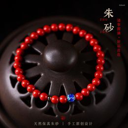 Strand Fidelity Cinnabar Hand String Imperial High Content Pure Natural Bracelet Este año Hombres Mujeres Red Rope Beads Bangle China Wood
