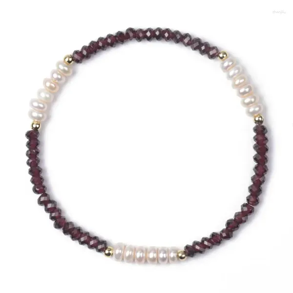 Bracelet de perles en pierre naturelle, Design de perles d'eau douce, grenat à facettes, Amazonite, pierre de soleil, améthyste, Labradorite