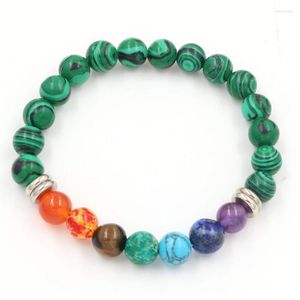 STRAND FYSL SILVATED VEEL kleuren kwarts steen 8 mm ronde kralen rekbare armband genezende chakra sieraden