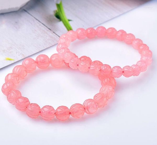 Brin authentique naturel rose rose rose rose naturose perles de lotus bracelet stretch mode cristal femelles hommes bijoux 8 mm 10 mm