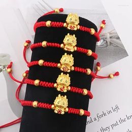 Strand Girlgo 1 PC Luck Dragon Beads Bracelet Bracelet Chinois Style MAIN MAIN MAIN MAIN MAIN