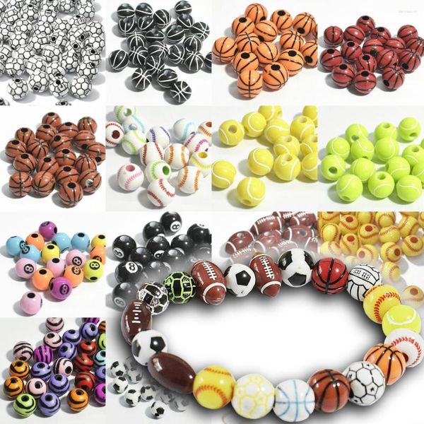 Strand filles perles enfants basket-ball perles Bracelets pour femmes Tennis Bracelets faisant Baseball Football enfants garçon bijoux accessoires