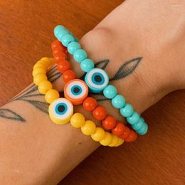 Strand Go2Boho Pulsera con cuentas Pulseras de ojos griegos para mujeres Joyas malvadas turcas 2024 Beads acrílicas coloreadas Pulsera elástica