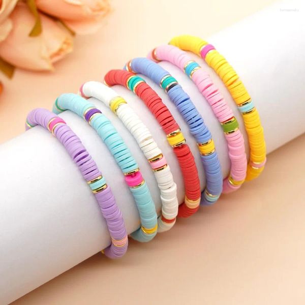 Strand Go2boho Bohemian Summer Beach Accessories Rainbow Femmes colorées Bijoux de mode Boho Boho Berons Heishi Bracelets