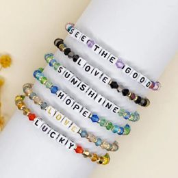 Strand Go2boho Bracciale da donna fatto a mano da Little Words con perline di cristallo colorate