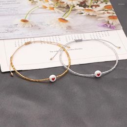 Strand Go2Boho, Pulseras de corazón para pareja, pulsera 2023, regalo del Día de San Valentín, Pulseras con cuentas, joyería, brazalete pequeño ajustable, venta al por mayor