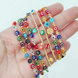 Strand Go2boho – Bracelets œil arc-en-ciel tendance, bijoux en perles plaquées or 18 carats de haute qualité, cadeau coloré à la mode pour femmes