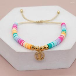 Strand Go2boho vierge marie charme coloré Heishi perle amitié bracelets pour femme été plage mode bijoux conception