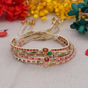 Strand Go2BoHo gros femmes 2023 bijoux de mode rouge strass Miyuki graine perlée Bracelet pour femmes Pulsera Mujer Femme