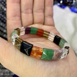 Hebra de Aventurina verde, Jade, rosa, cuarzo, amatista, roca blanca, ágata roja, pulsera de piedras preciosas naturales, brazalete de joyería para regalo