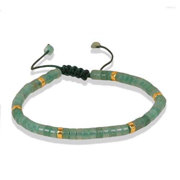 Bracelet en pierre naturelle grise et verte, fait à la main, énergie mate, Yoga pour hommes et femmes, bijoux cadeau