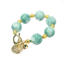 Strand GuaiGuai Bijoux Haute Qualité Grand 20 MM Naturel Vert Paon Ange Gemmes Bracelet Perlé CZ Republique Francaise Coin Lady Cadeaux