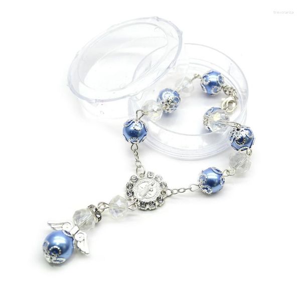 Pulsera del Rosario de Cristo Jesús Strand H9ED para mujeres, hombres, joyería católica religiosa, regalo