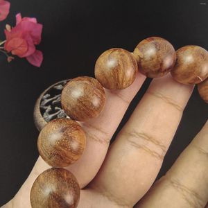 Strand Hainan Huanghua PERRA PERRA 15 mm Patrón de piel de tigre Single Circle Men's and Women's Play Buddha Beads