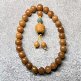 Bracelet de perles bouddhistes en racine de Bodhi sculpté à la main, Bracelets porte-bonheur de bouddha pour bébé, décoration de voiture de prière polyvalente
