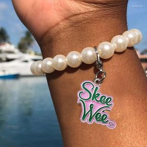 Strand Hand Made Sorority Skee Wee Charm Bracelets de perles