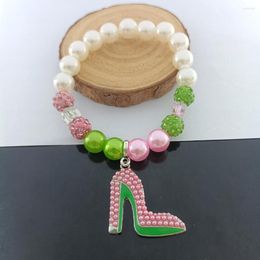 Brin fait à la main grec sororité couleur mélangée Simple perle émail breloque femmes exquis Bracelet bijoux cadeau