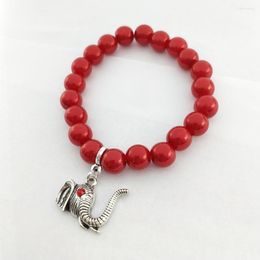 Strand Handmade Join Sorority University Party Rouge Blanc Perlé Lettres Grecques Dst Bracelets Élastiques Bijoux