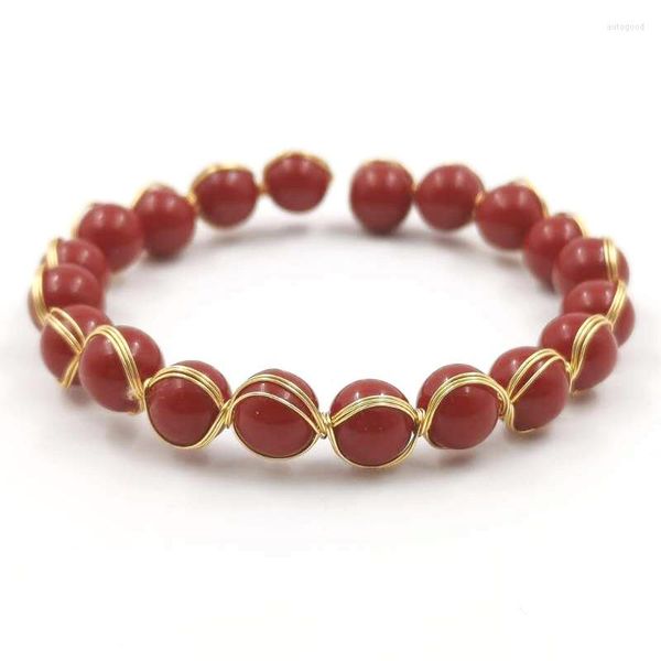 Bracelet en résine rouge fait à la main brin 2023 septembre Style ambres couleur Bangels cadeaux femmes bijoux de mode