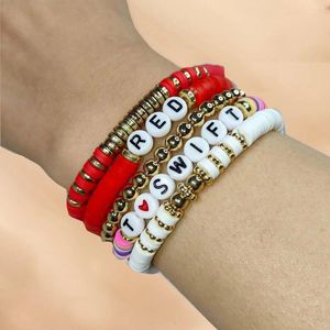 Strand fait à la main Taylor The Swift Lover rouge bohème Bracelet bijoux pour Fans amis cadeau