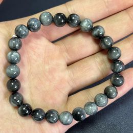 Bracelet à l'œil de Strand Hawk pour femmes Bracelets de yoga à perles de pierre 8 ''