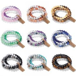 Brin guérison 8mm Bracelet perlé 3 pièces/ensemble oeil de tigre cristal naturel ensemble pour femmes bijoux hommes empilables bracelets mode