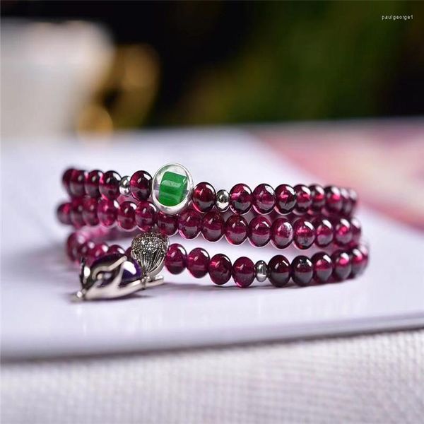 Brin pierres de guérison grenat rouge bracelets pour femme bijoux naturels charme cadeau filles