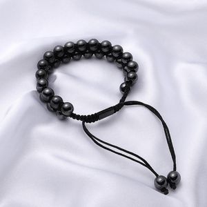 STRAND Gezond zwart magneetpaar Bracelet eenvoudige geometrische kralen gevlochten voor vrouwen mode sieraden persoonlijkheid cadeau feest